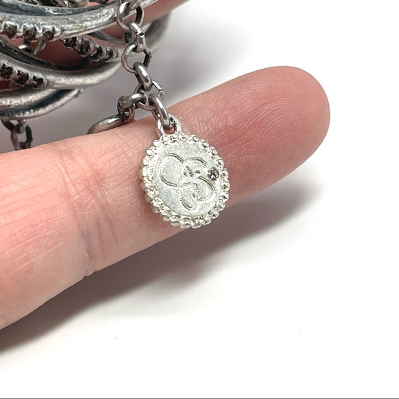 Set of 4 Antiqued Jessica Simpson Bangle Bracelets - Picture 7 of 7